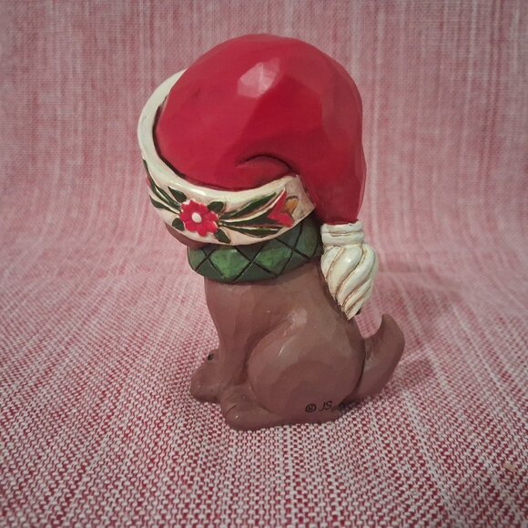 Jim Shore Heartwood Creek Mini #6004296 CHRISTMAS PUPPY IN HAT Scarf - Picture 5 of 7